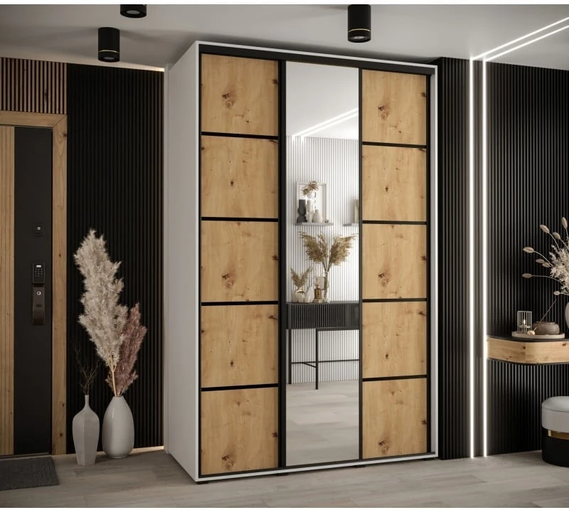 Szafa przesuwna z lustrem Cannes 5 150 60 cm głębokości 