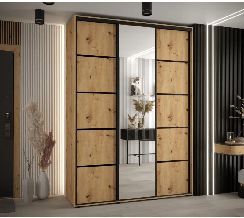 Posuvná skříň se zrcadlem Cannes 5 180 hloubka 45 cm
