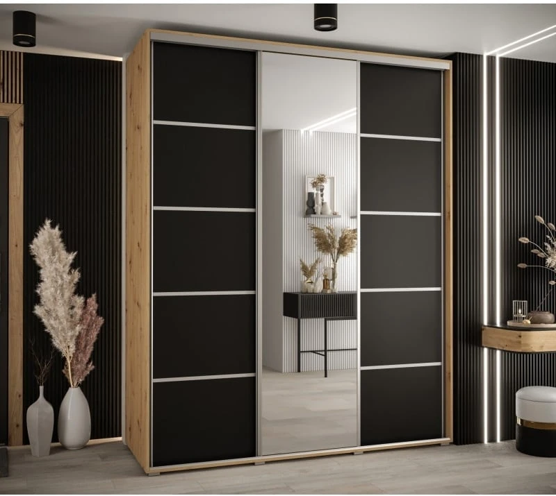 Posuvná skříň se zrcadlem Cannes 5 190 60 cm hloubky