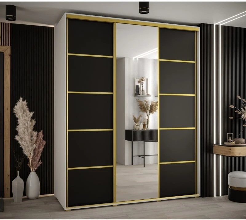 Posuvná skříň se zrcadlem Cannes 5 190 60 cm hloubky