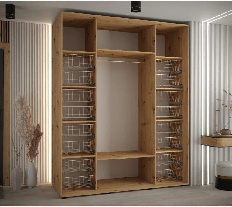 Posuvná skříň se zrcadlem Cannes 5 190 60 cm hloubky