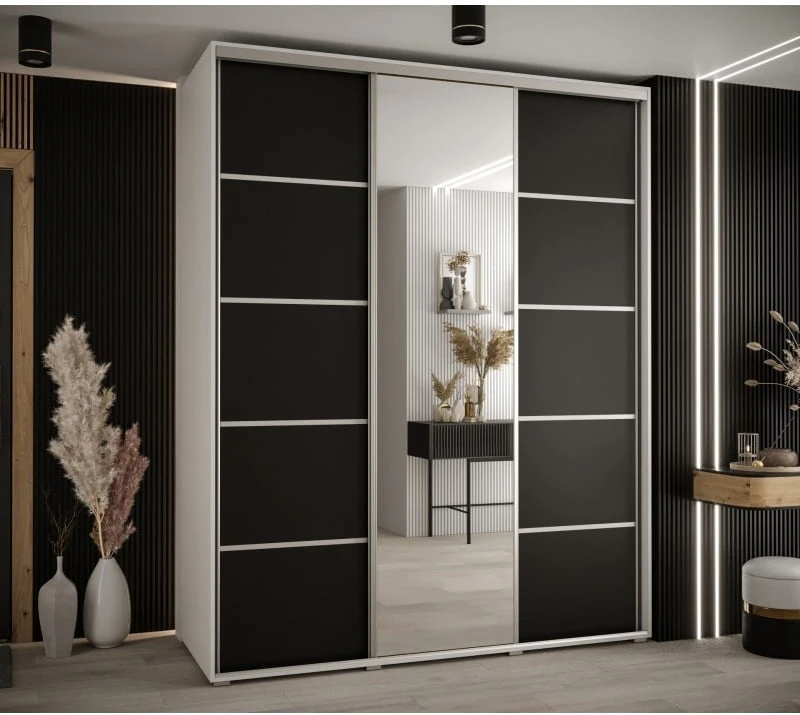 Posuvná skříň se zrcadlem Cannes 5 190 60 cm hloubky