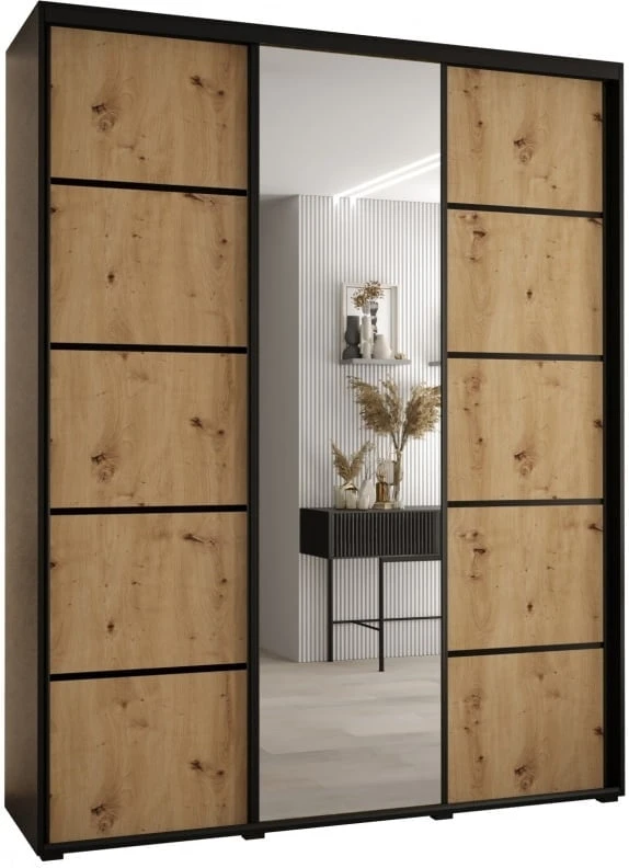 Posuvná skříň se zrcadlem Cannes 5 200 hloubka 60 cm