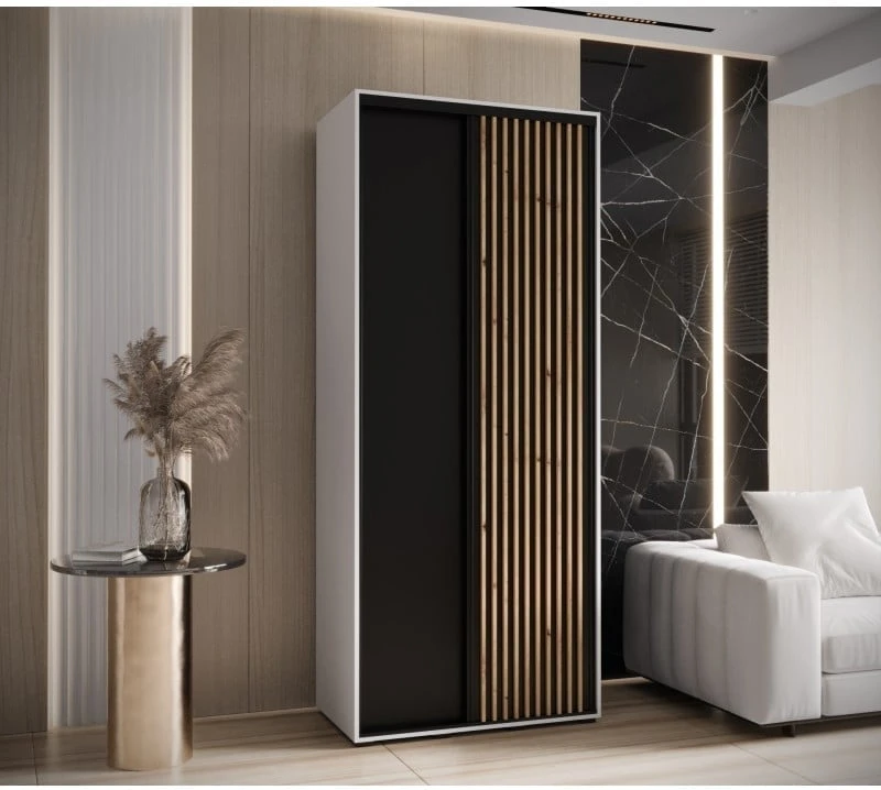 Šatní skříň s posuvnými dveřmi Lanko 1 100 cm 45 cm hloubky
