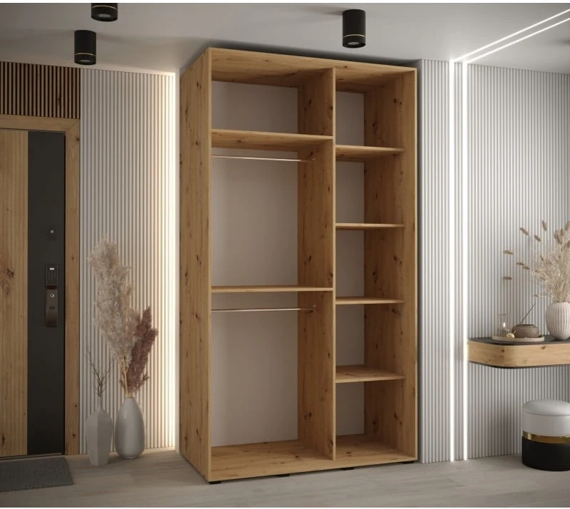 Šatní skříň s posuvnými dveřmi Lanko 1 140, hloubka 60 cm