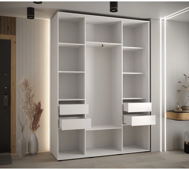 Šatní skříň s posuvnými dveřmi Lanko 1 160, hloubka 45 cm
