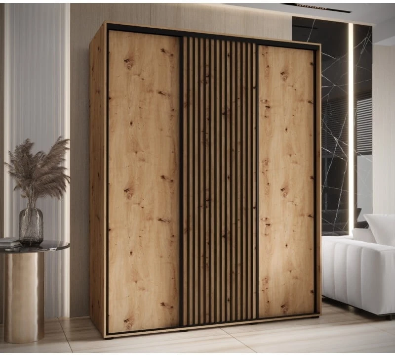 Šatní skříň s posuvnými dveřmi Lanko 1 200, hloubka 45 cm