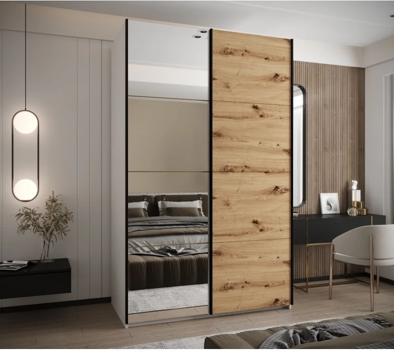 Posuvná skříň se zrcadlem Lux 3 160