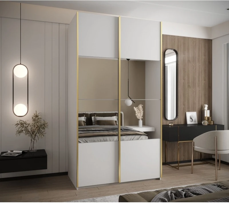Posuvná skříň se zrcadlem Lux 4 130
