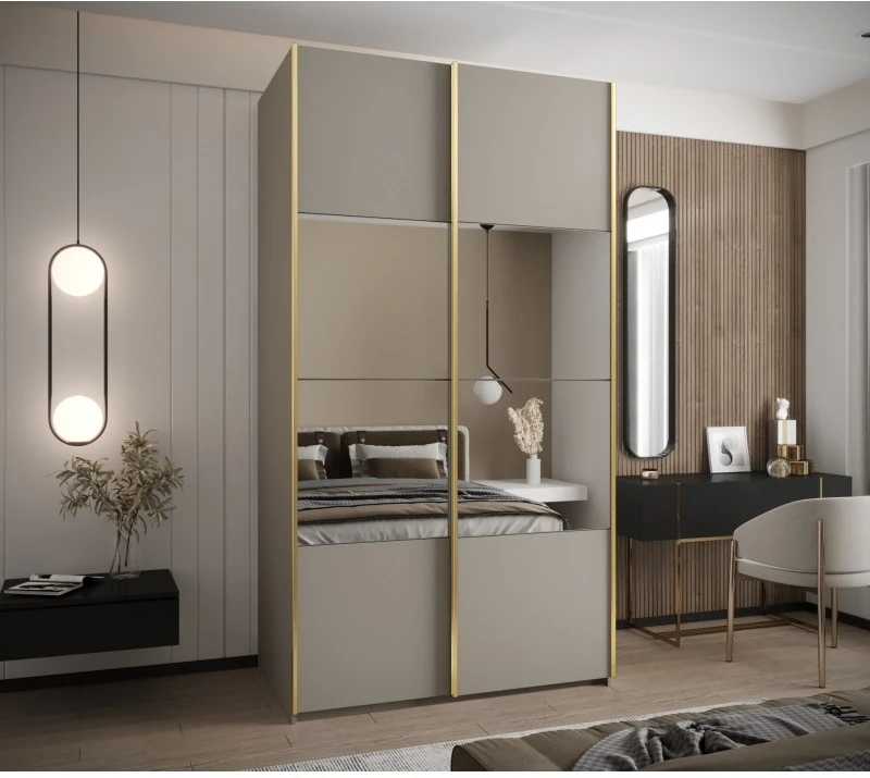 Posuvná skříň se zrcadlem Lux 4 130