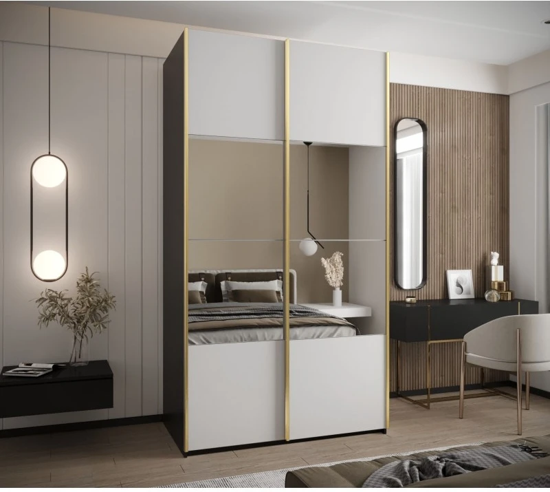Posuvná skříň se zrcadlem Lux 4 130