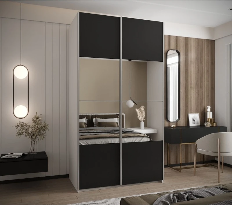 Posuvná skříň se zrcadlem Lux 4 130