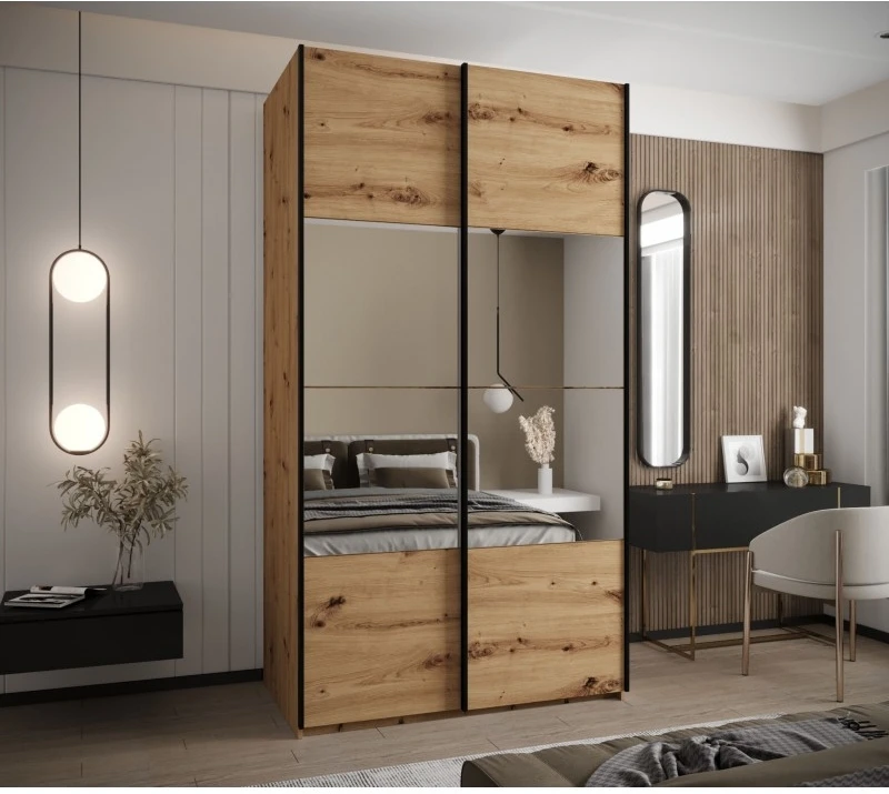 Posuvná skříň se zrcadlem Lux 4 130
