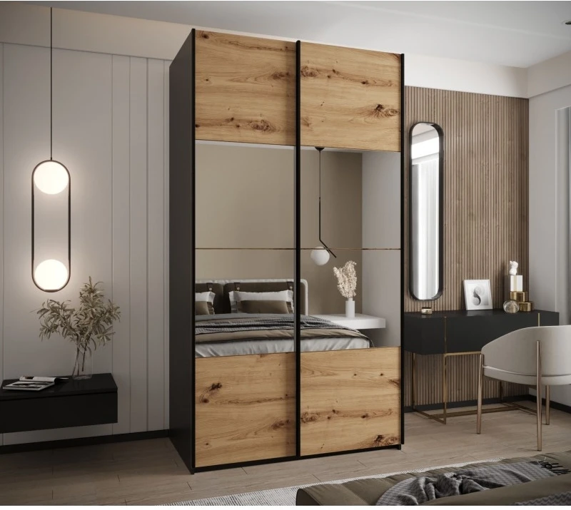 Posuvná skříň se zrcadlem Lux 4 130