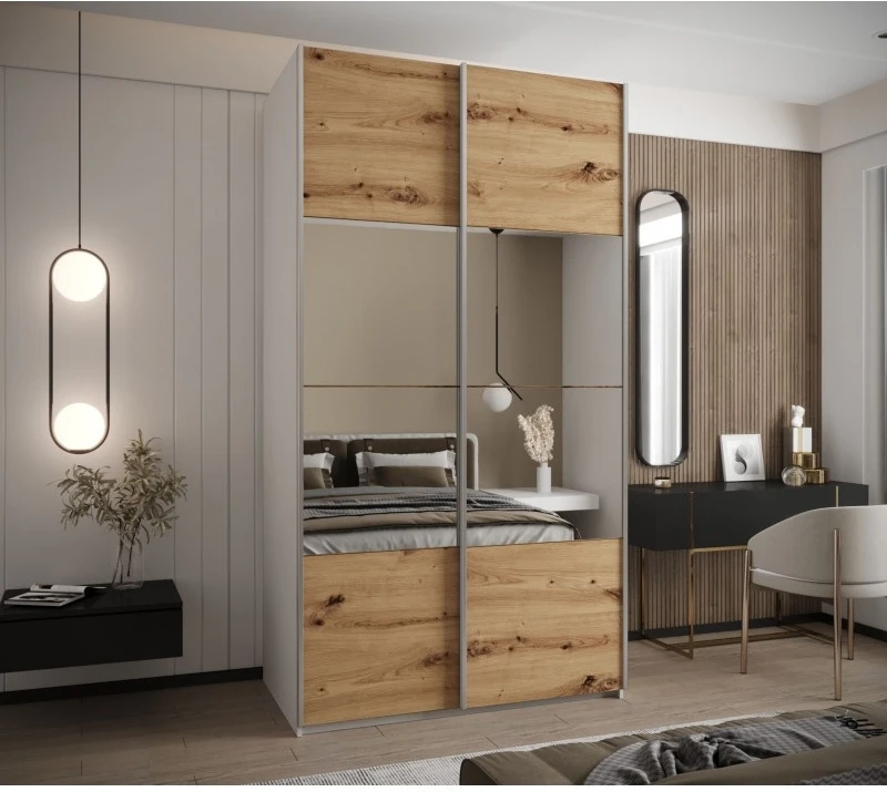 Posuvná skříň se zrcadlem Lux 4 130