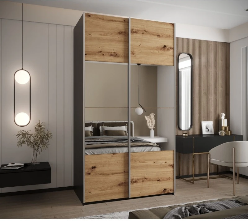 Posuvná skříň se zrcadlem Lux 4 130