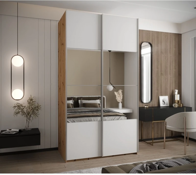 Posuvná skříň se zrcadlem Lux 4 130
