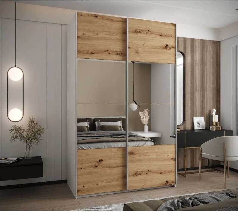 Posuvná skříň se zrcadlem Lux 4 150