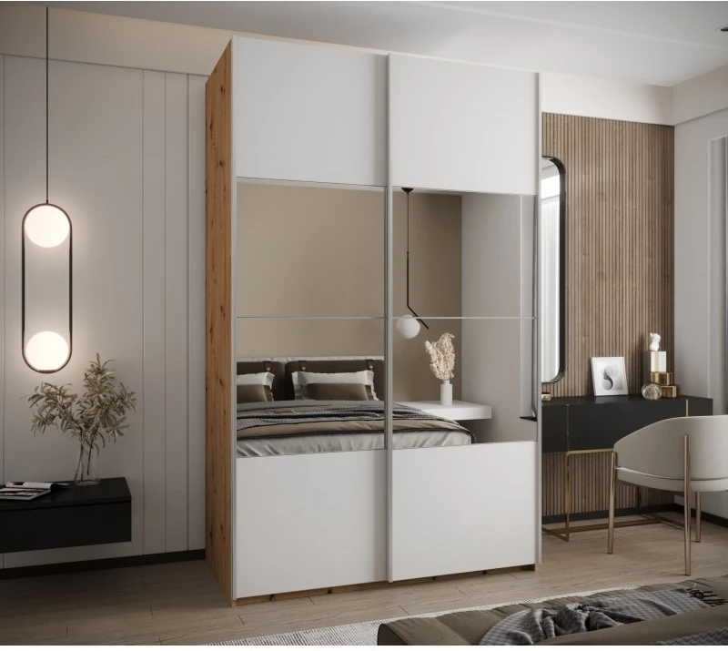 Posuvná skříň se zrcadlem Lux 4 150