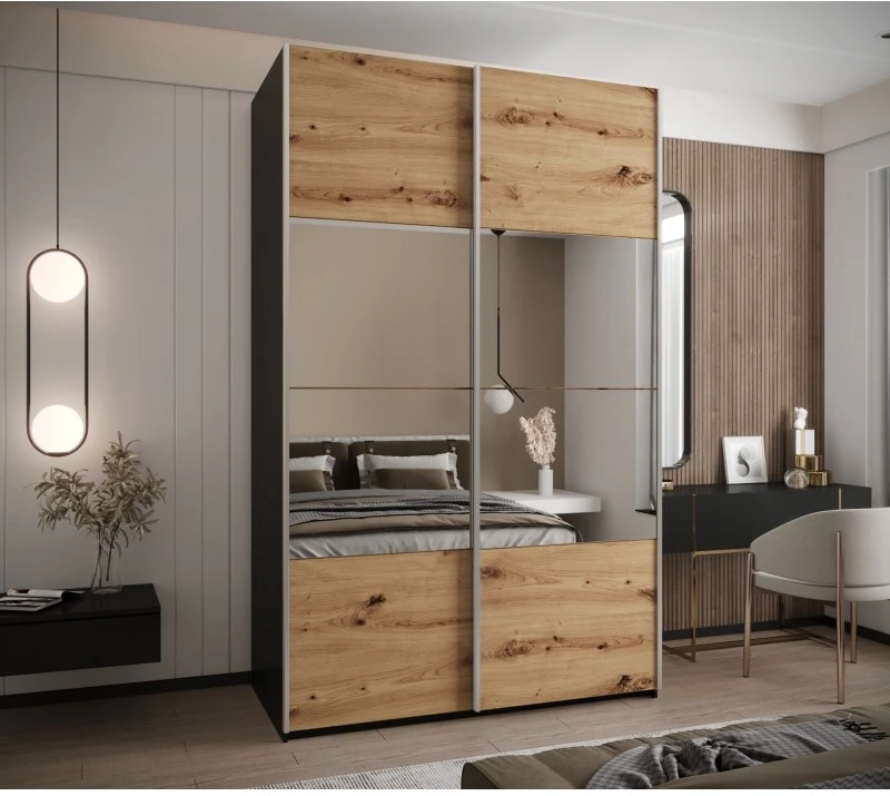 Posuvná skříň se zrcadlem Lux 4 150