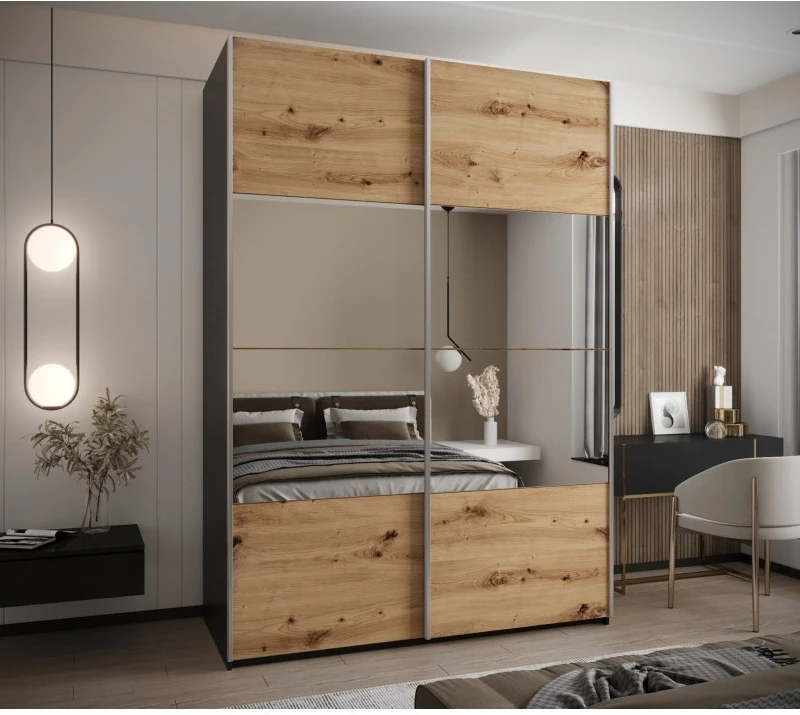 Posuvná skříň se zrcadlem Lux 4 170