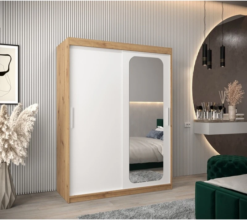 Šatní skříň s posuvnými dveřmi a zrcadlem Promo T2 150