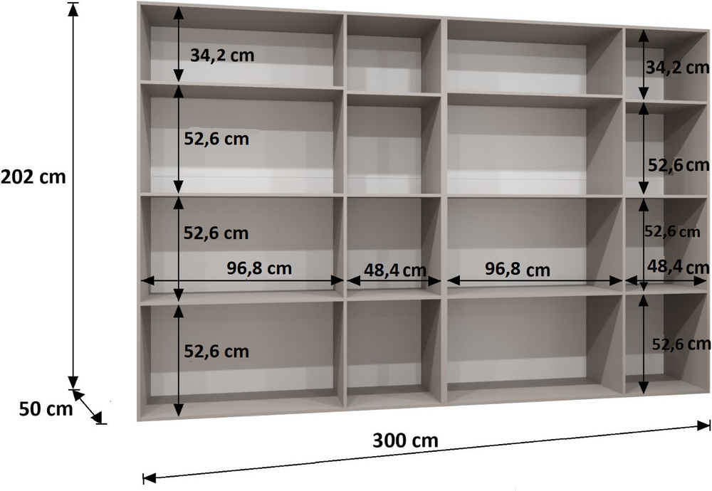 Šatní skříň Piano 3 300