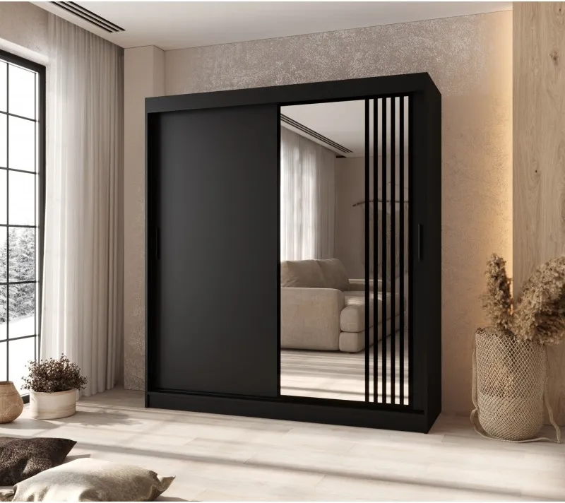 Šatní skříň s posuvnými dveřmi Glossy 180 cm