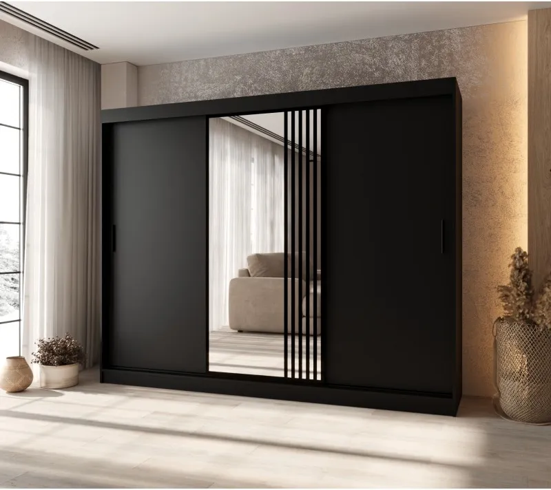 Šatní skříň s posuvnými dveřmi Glossy 250 cm