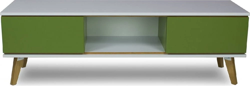 Zelený TV stolek Jorgen do obývacího pokoje