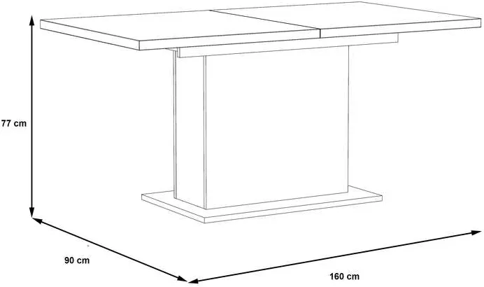 Stół rozkładany 160x90 cm Duro
