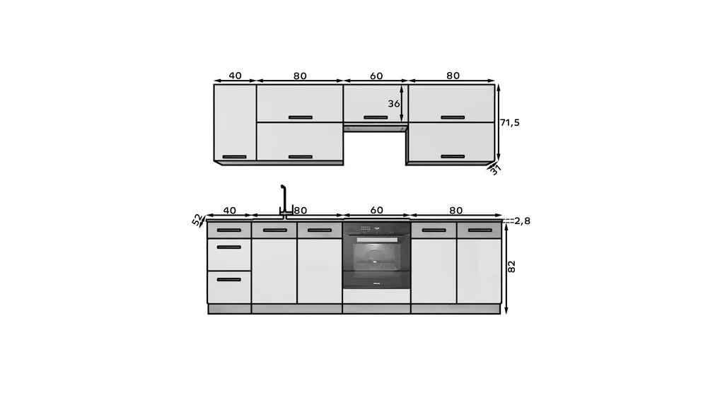Meble kuchenne Vika 260