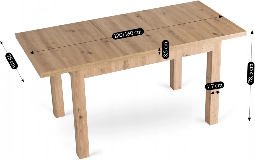 Rozkládací stůl Skubi 120