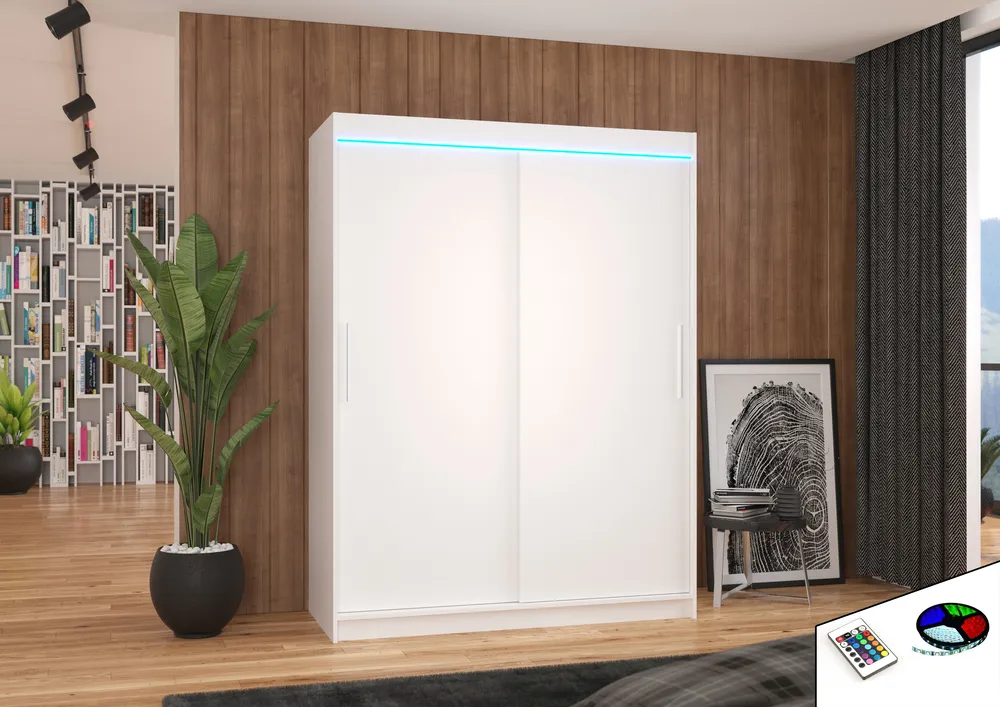 Šatní skříň Denver 150 s LED osvětlením