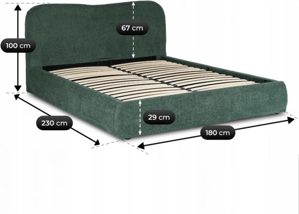 Postel Bristol s úložným prostorem 160 cm