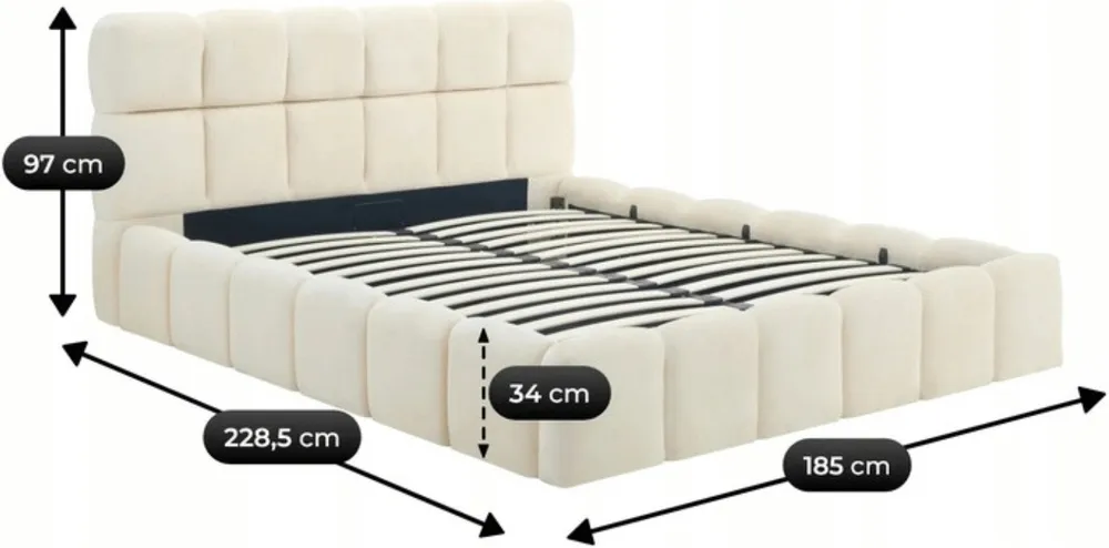 Postel Murcja s úložným prostorem 160 cm