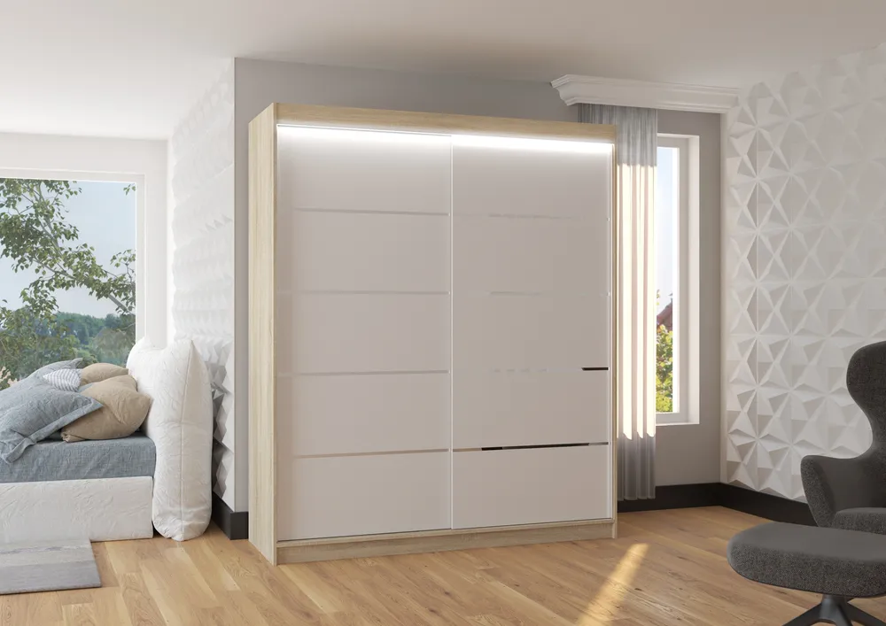 Šatní skříň Spectra 180 s osvětlením