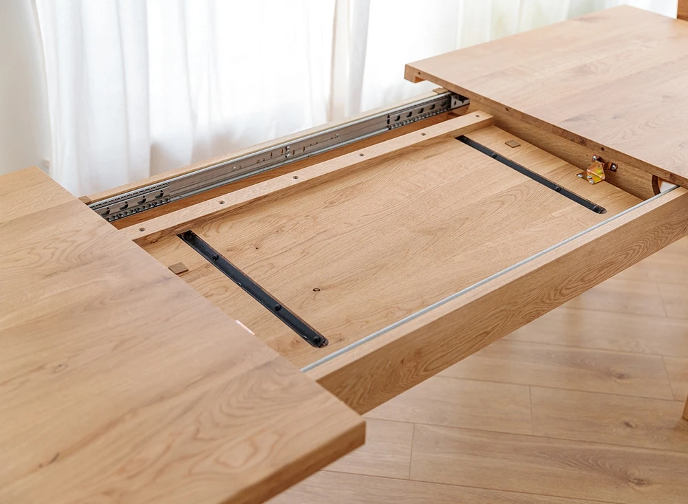 Rozsuwany stół dębowy Grossi 160x90