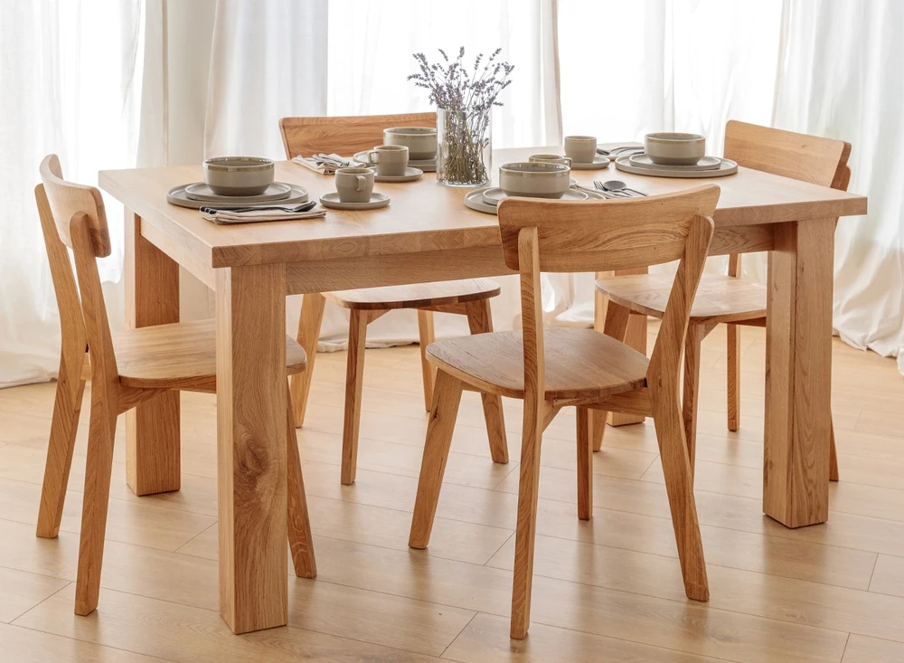 Rozkładany stół dębowy Lanciano 180x90