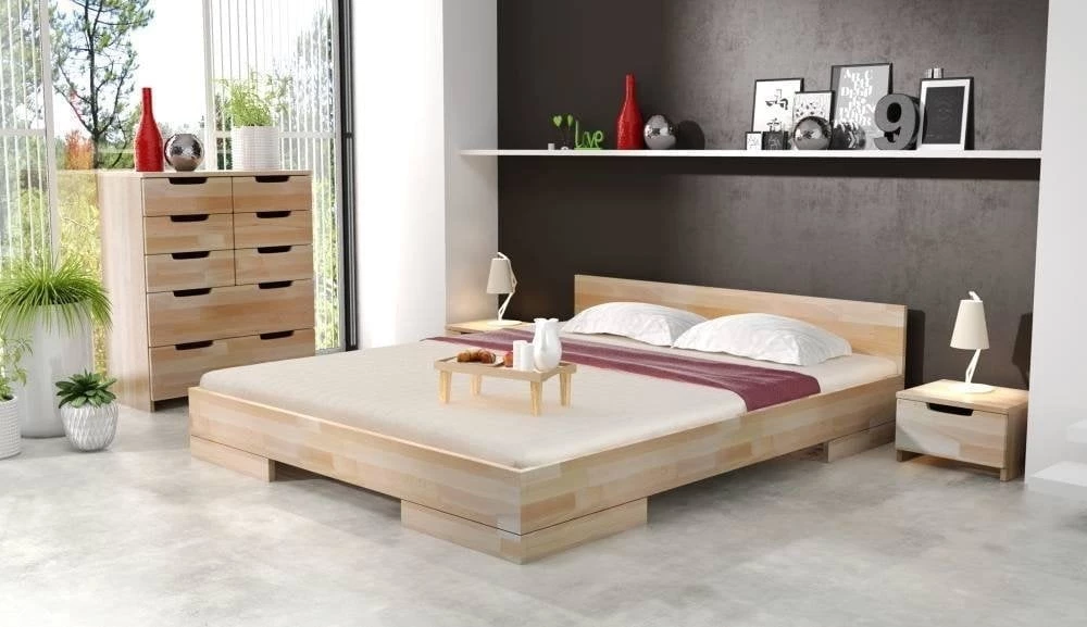 Dřevěná postel buková 90 do ložnice Spectrum long