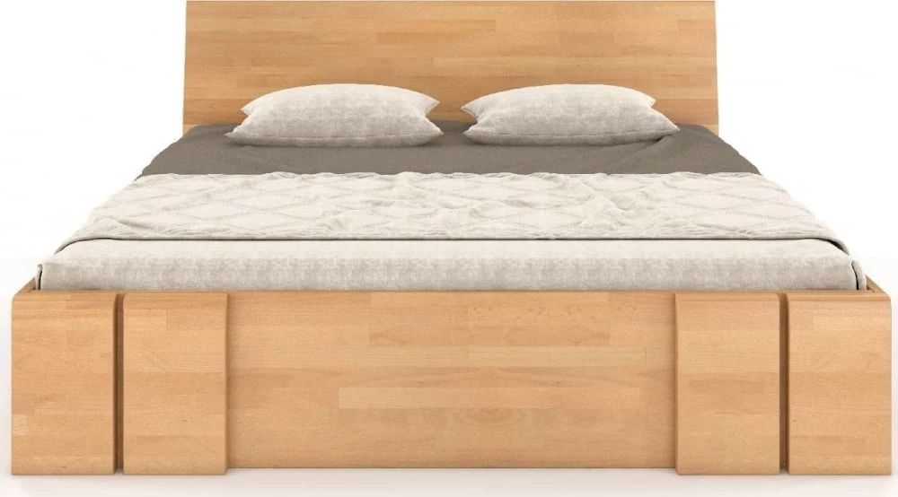 Łóżko drewniane bukowe z szufladami do sypialni Vestre maxi & dr 120
