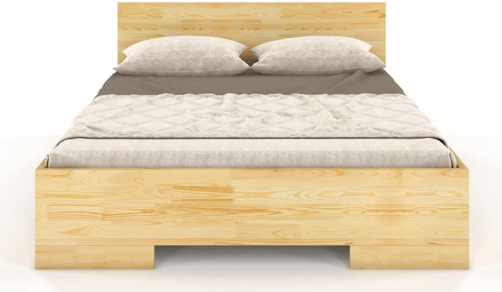 Łóżko drewniane sosnowe ze skrzynią na pościel do sypialni Spectrum 120 maxi 