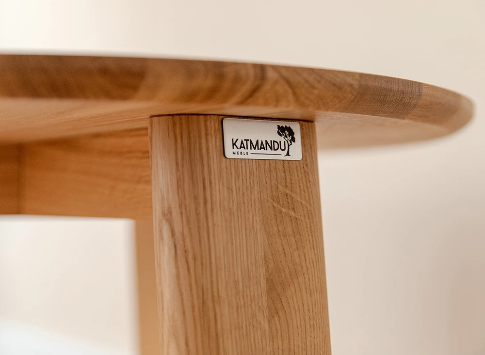 Stolik kawowy okrągły dębowy 61 cm Monti