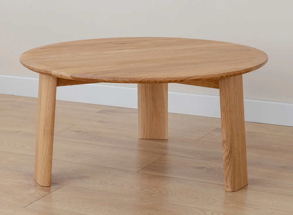 Stolik kawowy okrągły dębowy 71 cm Monti