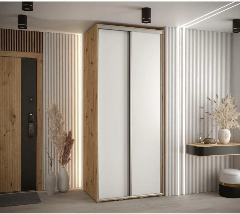 Šatní skříň s posuvnými dveřmi Davos 1 100, hloubka 60 cm