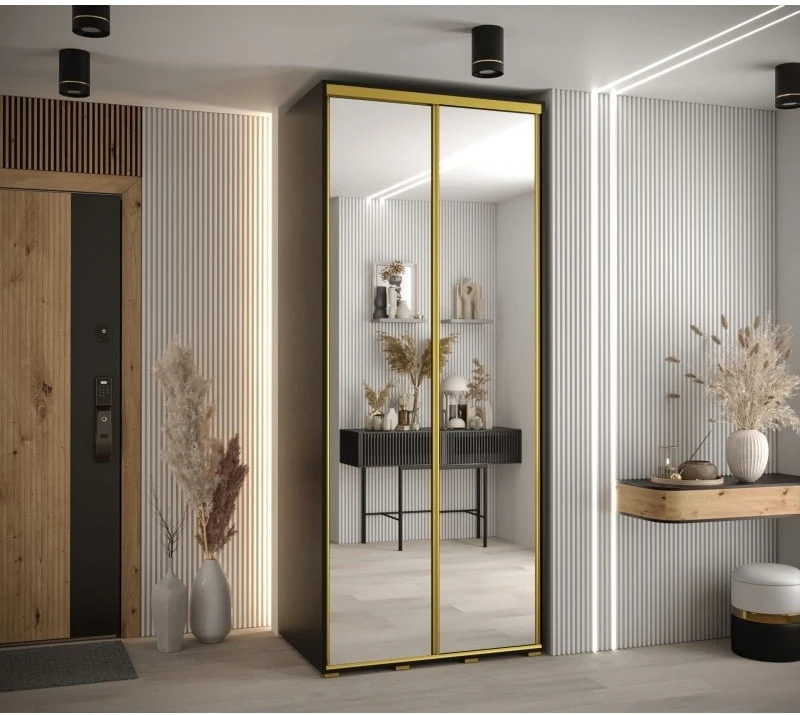 Šatní skříň s posuvnými dveřmi Davos 2 110, hloubka 60 cm