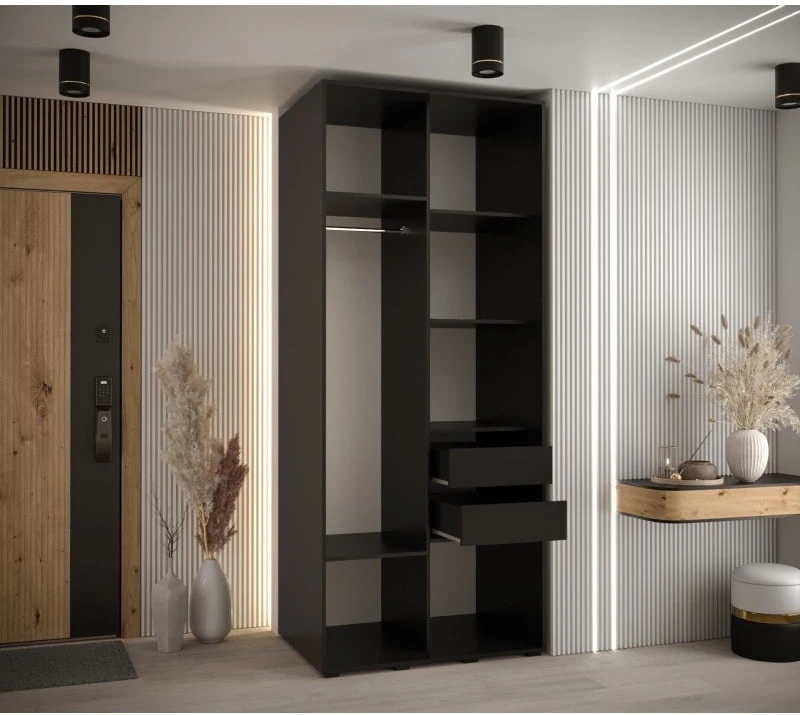 Šatní skříň s posuvnými dveřmi Davos 2 120, hloubka 60 cm