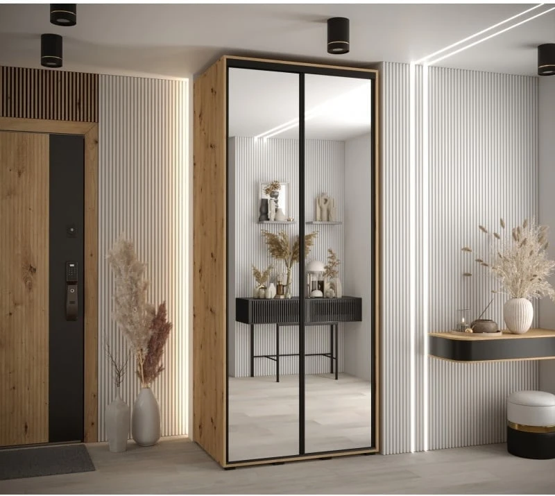 Šatní skříň s posuvnými dveřmi Davos 2 120, hloubka 60 cm
