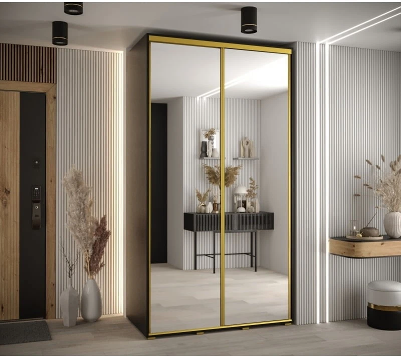 Šatní skříň s posuvnými dveřmi Davos 2 130, hloubka 60 cm