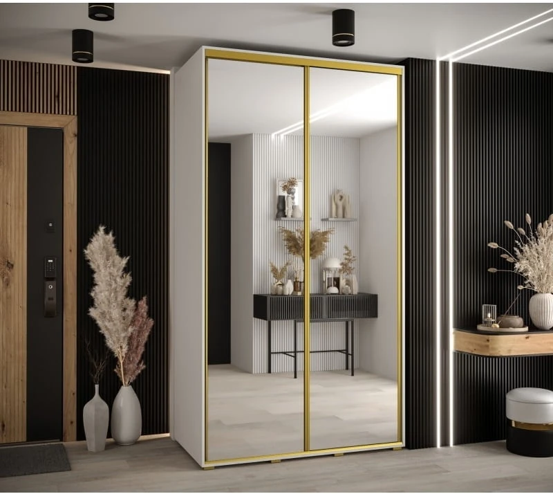 Šatní skříň s posuvnými dveřmi Davos 2 140, hloubka 60 cm